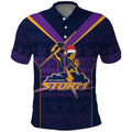 NRL Storm Christmas Custom Polo Shirt Minimalism Style