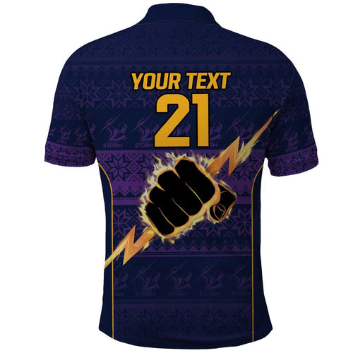 NRL Storm Christmas Custom Polo Shirt Minimalism Style