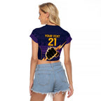 NRL Storm Christmas Custom Raglan Cropped T Shirt Minimalism Style