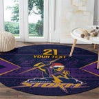 NRL Storm Christmas Custom Round Carpet Minimalism Style