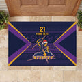NRL Storm Christmas Custom Rubber Doormat Minimalism Style