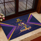NRL Storm Christmas Custom Rubber Doormat Minimalism Style