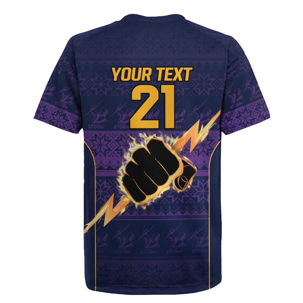 NRL Storm Christmas Custom Rugby Jersey Minimalism Style