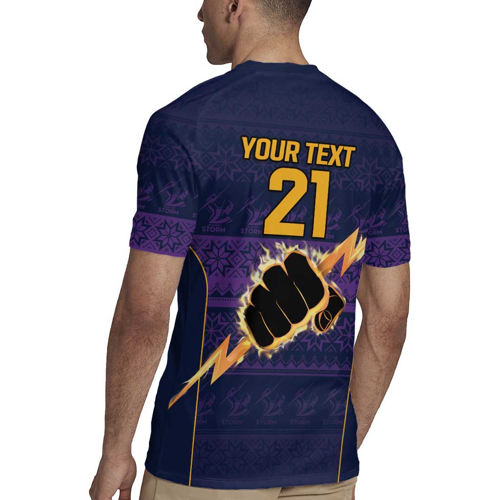 NRL Storm Christmas Custom Rugby Jersey Minimalism Style
