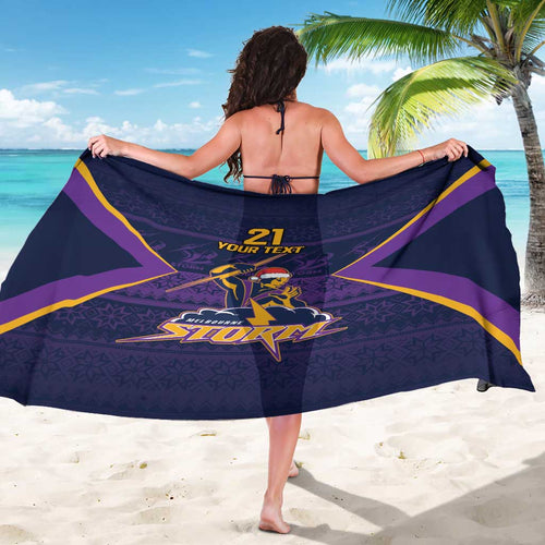 NRL Storm Christmas Custom Sarong Minimalism Style
