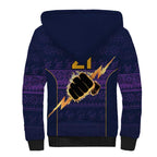NRL Storm Christmas Custom Sherpa Hoodie Minimalism Style