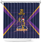 NRL Storm Christmas Custom Shower Curtain Minimalism Style