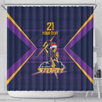 NRL Storm Christmas Custom Shower Curtain Minimalism Style