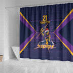 NRL Storm Christmas Custom Shower Curtain Minimalism Style