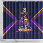 NRL Storm Christmas Custom Shower Curtain Minimalism Style