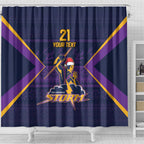 NRL Storm Christmas Custom Shower Curtain Minimalism Style
