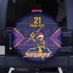 NRL Storm Christmas Custom Spare Tire Cover Minimalism Style