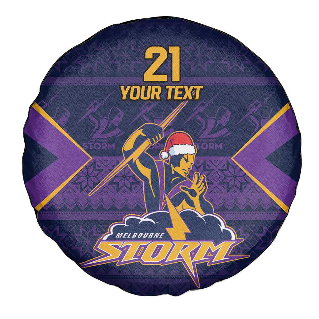 NRL Storm Christmas Custom Spare Tire Cover Minimalism Style