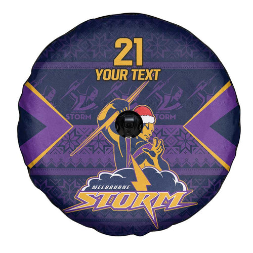 NRL Storm Christmas Custom Spare Tire Cover Minimalism Style