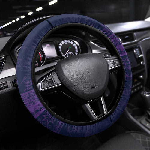 NRL Storm Christmas Steering Wheel Cover Minimalism Style