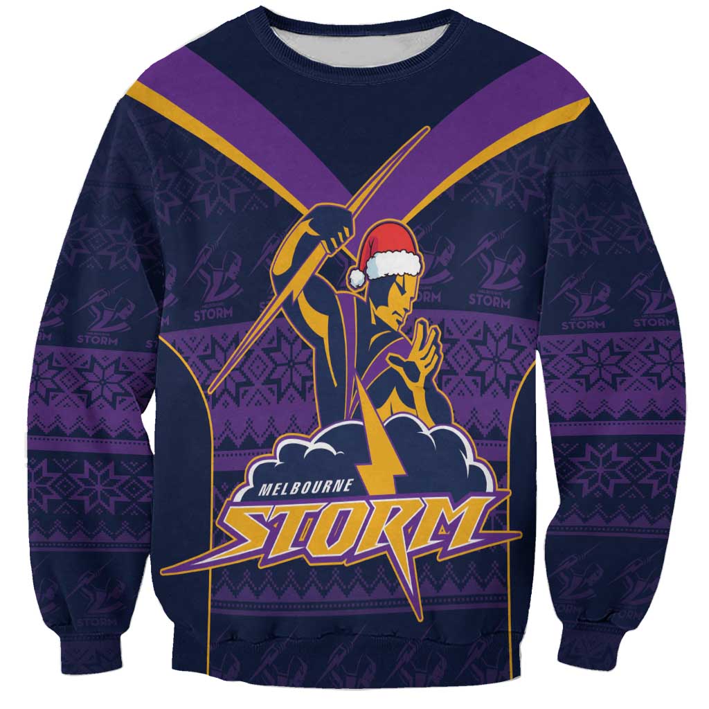 NRL Storm Christmas Custom Sweatshirt Minimalism Style