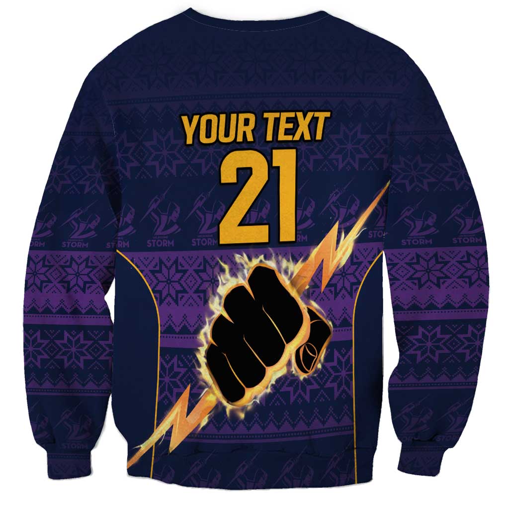 NRL Storm Christmas Custom Sweatshirt Minimalism Style