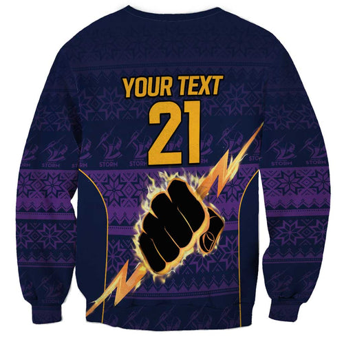 NRL Storm Christmas Custom Sweatshirt Minimalism Style