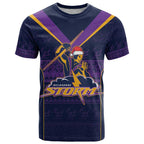 NRL Storm Christmas Custom T Shirt Minimalism Style