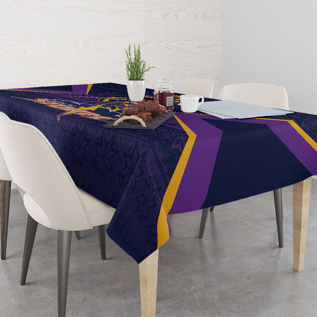 NRL Storm Christmas Custom Tablecloth Minimalism Style