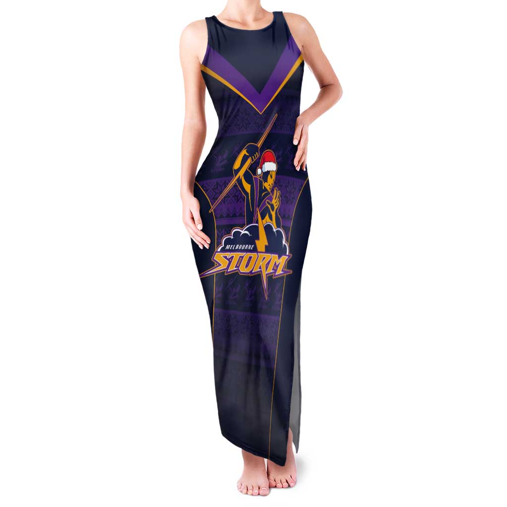 NRL Storm Christmas Custom Tank Maxi Dress Minimalism Style