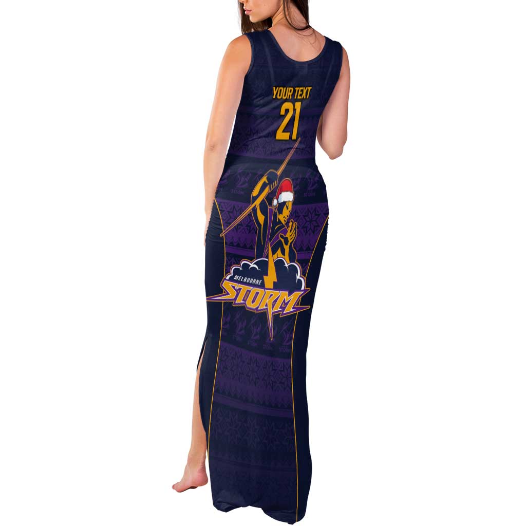 NRL Storm Christmas Custom Tank Maxi Dress Minimalism Style