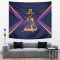 NRL Storm Christmas Custom Tapestry Minimalism Style