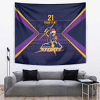 NRL Storm Christmas Custom Tapestry Minimalism Style