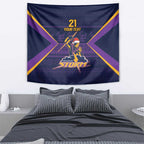 NRL Storm Christmas Custom Tapestry Minimalism Style