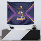 NRL Storm Christmas Custom Tapestry Minimalism Style