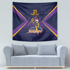 NRL Storm Christmas Custom Tapestry Minimalism Style