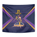 NRL Storm Christmas Custom Tapestry Minimalism Style