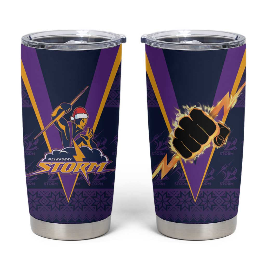 NRL Storm Christmas Custom Tumbler Cup Minimalism Style LT9