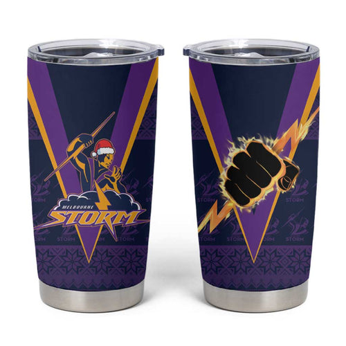 NRL Storm Christmas Custom Tumbler Cup Minimalism Style LT9