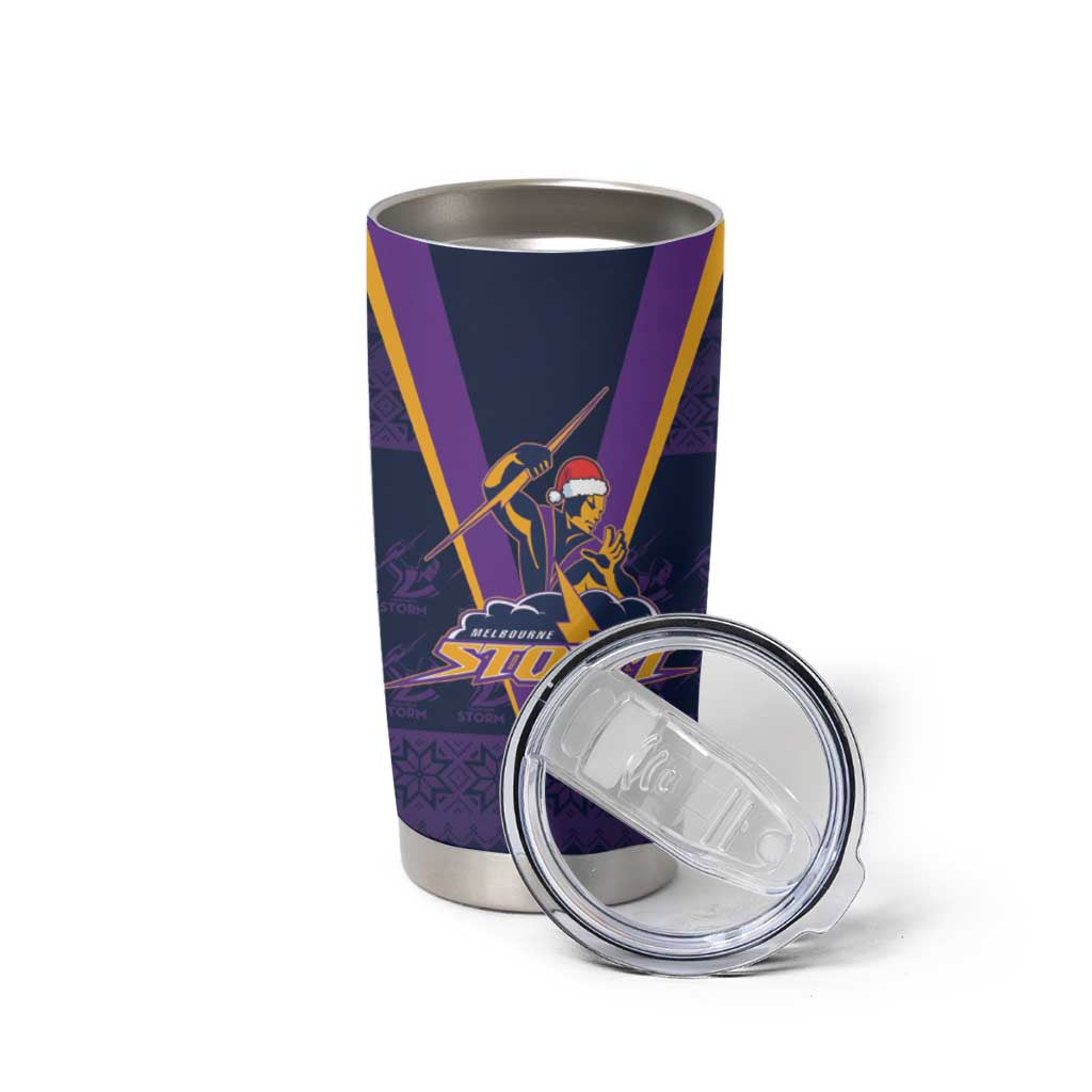 NRL Storm Christmas Custom Tumbler Cup Minimalism Style LT9