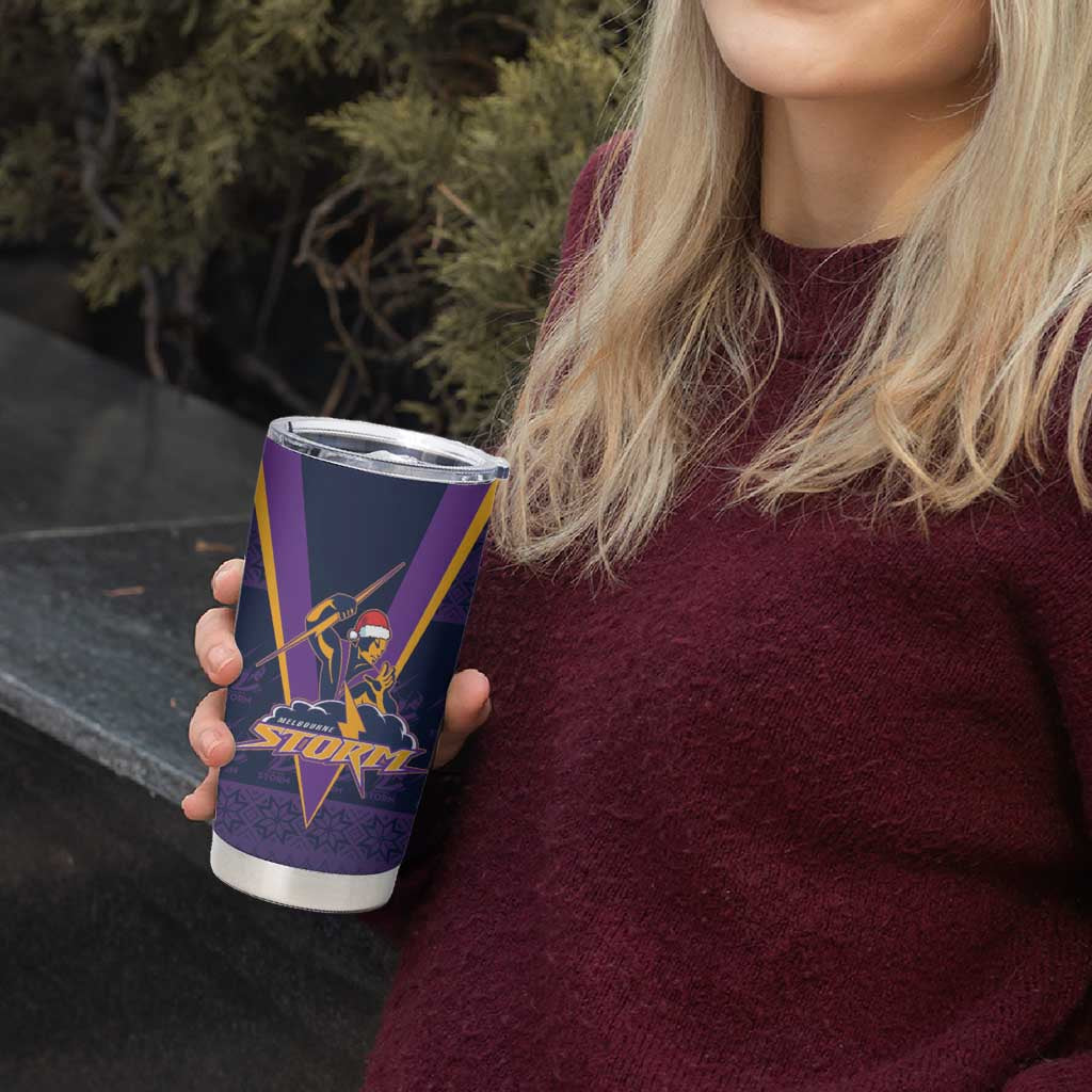 NRL Storm Christmas Custom Tumbler Cup Minimalism Style LT9