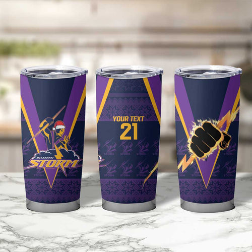 NRL Storm Christmas Custom Tumbler Cup Minimalism Style LT9