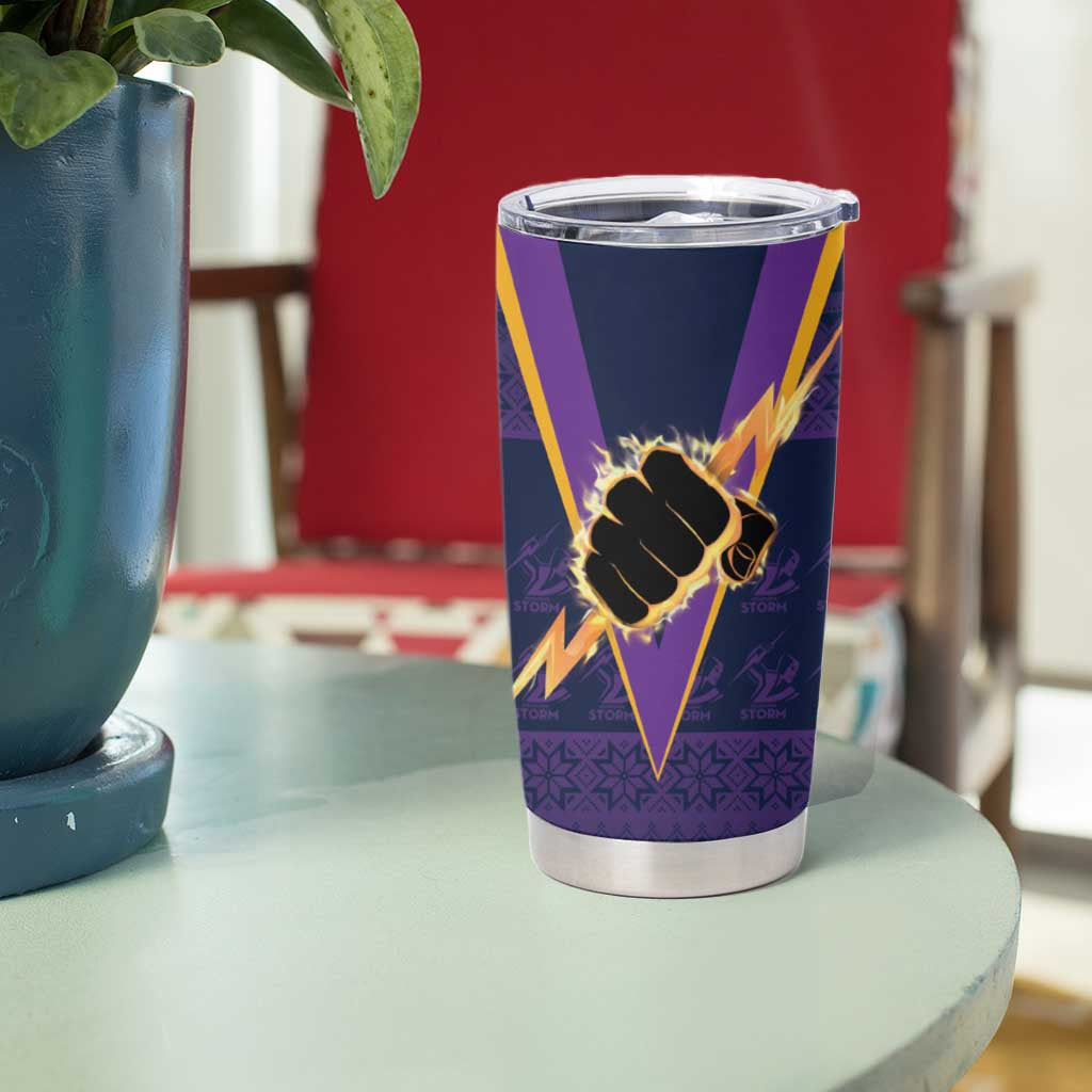 NRL Storm Christmas Custom Tumbler Cup Minimalism Style LT9