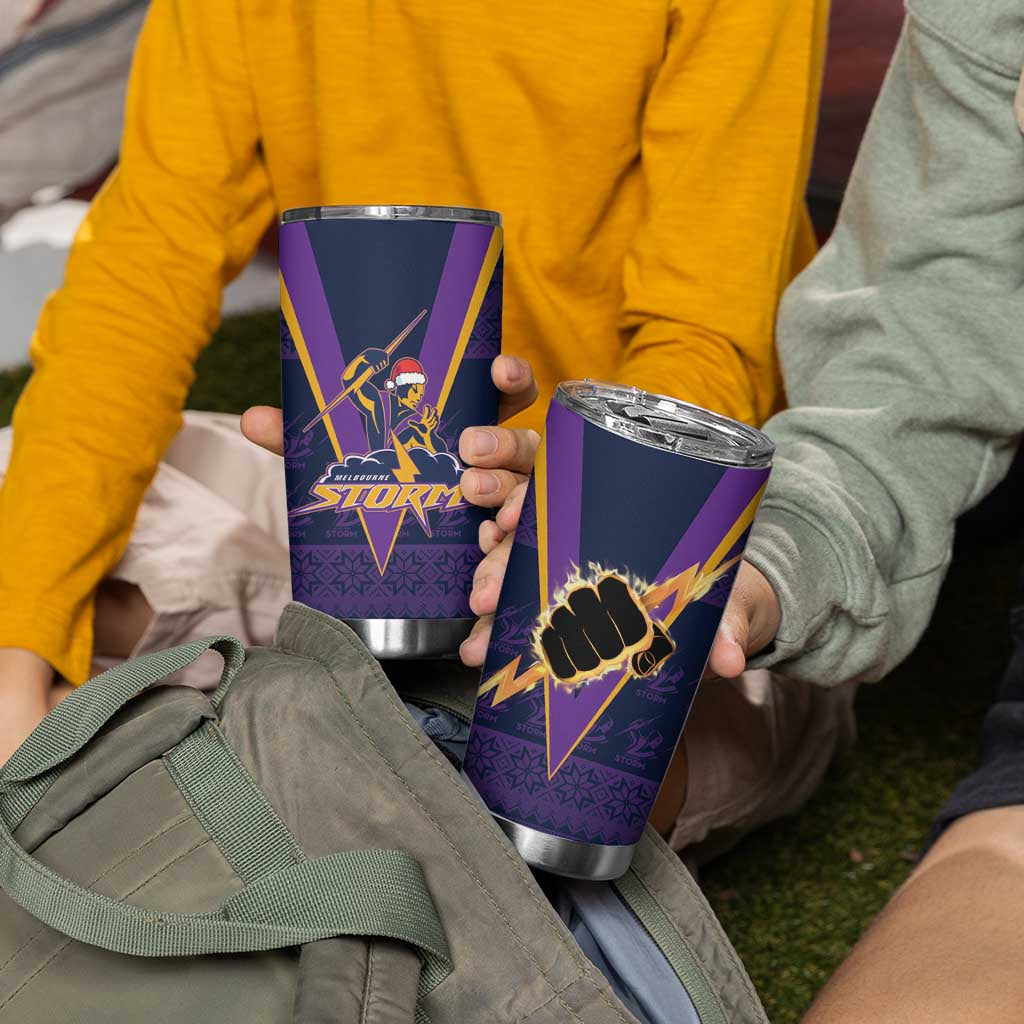 NRL Storm Christmas Custom Tumbler Cup Minimalism Style LT9