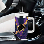 NRL Storm Christmas Custom Tumbler With Handle Minimalism Style LT9