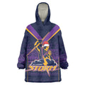 NRL Storm Christmas Custom Wearable Blanket Hoodie Minimalism Style