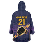 NRL Storm Christmas Custom Wearable Blanket Hoodie Minimalism Style