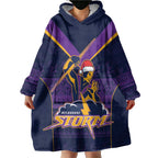 NRL Storm Christmas Custom Wearable Blanket Hoodie Minimalism Style