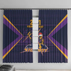NRL Storm Christmas Custom Window Curtain Minimalism Style
