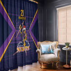 NRL Storm Christmas Custom Window Curtain Minimalism Style