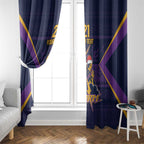 NRL Storm Christmas Custom Window Curtain Minimalism Style