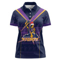 NRL Storm Christmas Custom Women Polo Shirt Minimalism Style