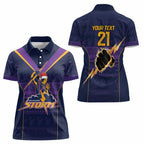 NRL Storm Christmas Custom Women Polo Shirt Minimalism Style