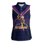 NRL Storm Christmas Custom Women Sleeveless Polo Shirt Minimalism Style