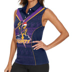 NRL Storm Christmas Custom Women Sleeveless Polo Shirt Minimalism Style